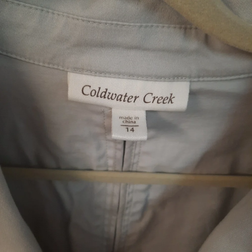 Coldwater Creek Size 14 Beige Cropped Jacket - Picture 3 of 4